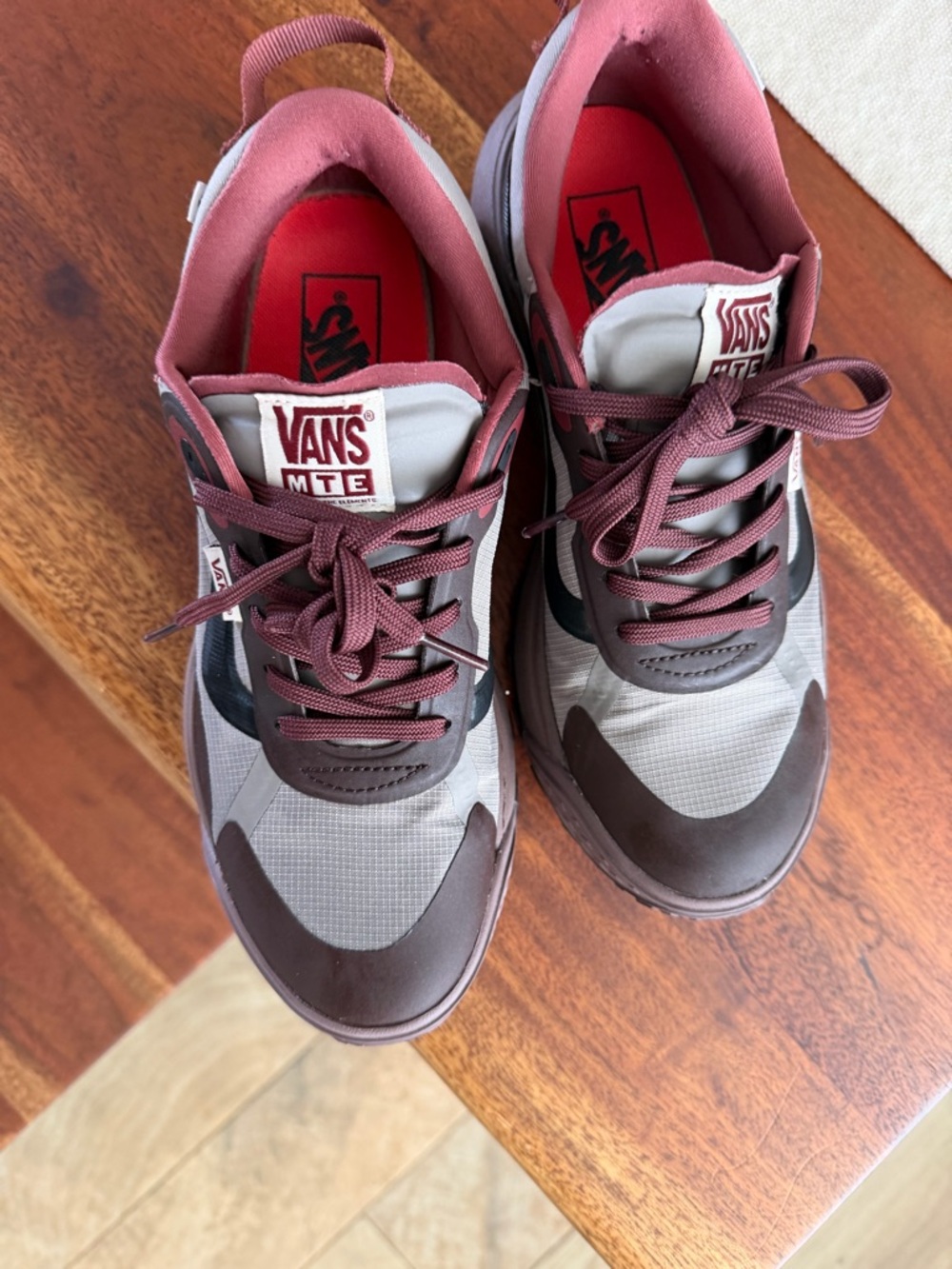 Vans MTE Women's Burgundy, Gray and Black Low-Top Sneakers